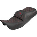 Saddlemen Road Sofa Seat Red Stitch Tri Gripper for 08-25 Touring