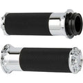 Arlen Ness 07-330 Fusion Beveled Hand Grips Chrome for Harley Cable Op