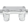 Drag Specialties Chrome 1-1/2" Risers with Top Clamp for 1" Clamping Area