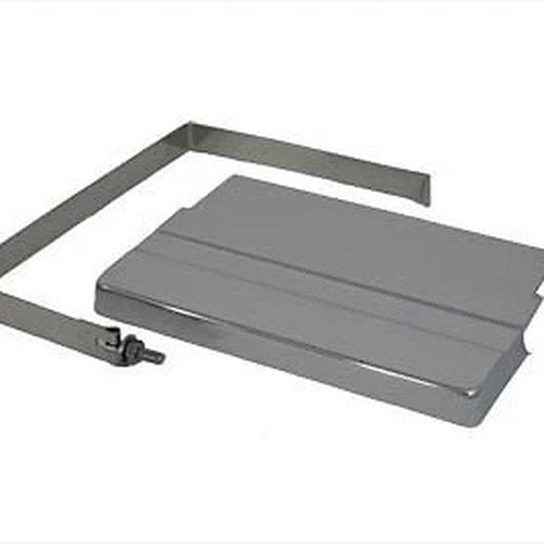 V-Twin 42-5517 Chrome Battery Top Cover & Stainless Strap Kit for Flh 70-84