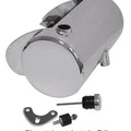 Improved Oil Routing Chrome Round Flat Oil Tank for Harley Softail 84-99 Chopper