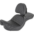 Saddlemen Explorer LS Touring Seat w/Backrest for Harley FLD/FXD Dyna 06-17