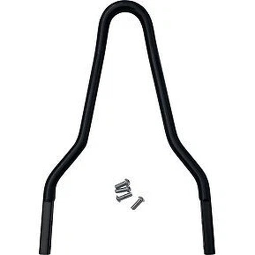 Drag Specialties 1501-0765 Round Sissy Bar- Black - 10.12"H x 8.75"W
