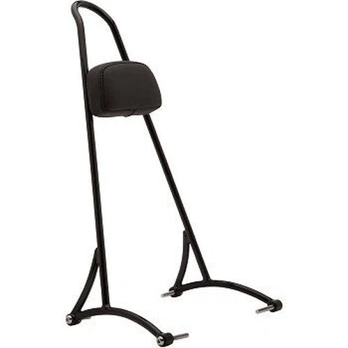 Burly Brand Black Tall Sissy Bar with Backrest Pad for Harley Sportster 04-20