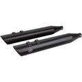 S&S Black 4" Slash Cut Slip-On Mufflers for Harley M8 Touring 17-20