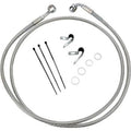 Drag Specialties Extended Length Stainless Steel Front Brake Line Kit +10"