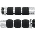 Avon AIR-90-RIV Chrome Rival Air Cushioned Hand Grips for Harley Cable Op