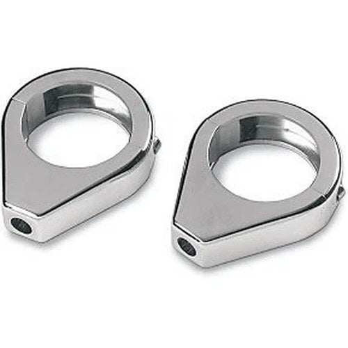 Drag Specialties DS-222190 Turn Signal Fork Clamps- 41mm - Chrome