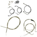 LA Choppers LA-8006KT-19 Stainless Braided Handlebar Cable/Brake Line Kit
