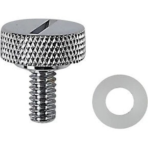 Drag Specialties 0820-0146 Seat Knob Kit- Chrome Slotted - 1/4"-20