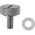 Drag Specialties 0820-0146 Seat Knob Kit- Chrome Slotted - 1/4"-20