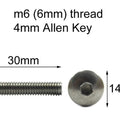 1x Stainless Fairing m6 x 30mm Pan Mushroom Button Dome Large Head Bolt