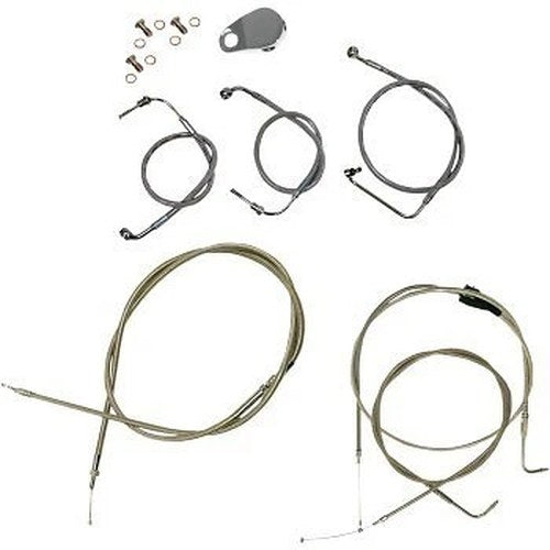 LA Choppers LA-8006KT-13 Stainless Braided Handlebar Cable/Brake Line Kit