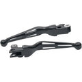Black Slotted Lever Set for Harley Touring 08-13