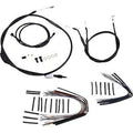 Burly Brand B30-1039 Black Vinyl Handlebar Cable/Line Kit for 12" Ape Hanger