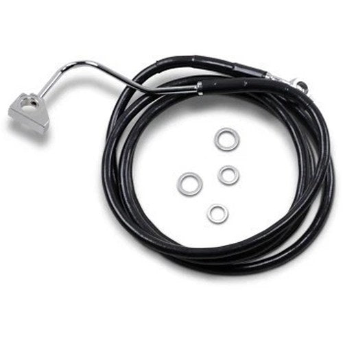 Drag Specialties 1741-3999 Extended Length Black Vinyl Brake Line Kit +10"