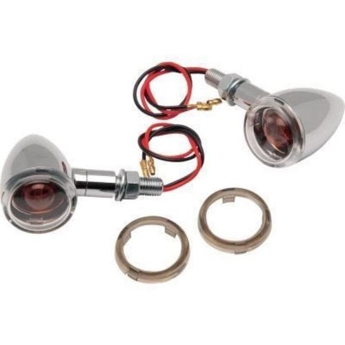 Mini Deuce Chrome Smoke/Clear Turn Signals Stem Mount