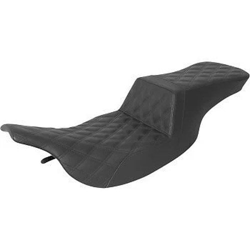 Saddlemen 897-07-195 Black Lattice Stitch Step-Up Seat 97-07 FLHT/FLTR