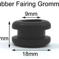 2x Rubber Fairing Grommets Yamaha R1 R6 Yzf 600 750 90480-12596 & 90480-12072