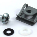 1x Dzus Posi Quick Release 17mm Quarter Turn Fairing Fastener Bolt & Clip Kit
