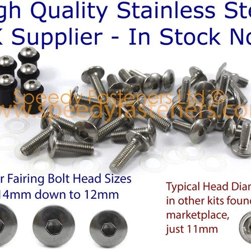 Suzuki RG250 Gamma 1985-1987 Stainless Fairing & Screen Bolt Kit RG 250