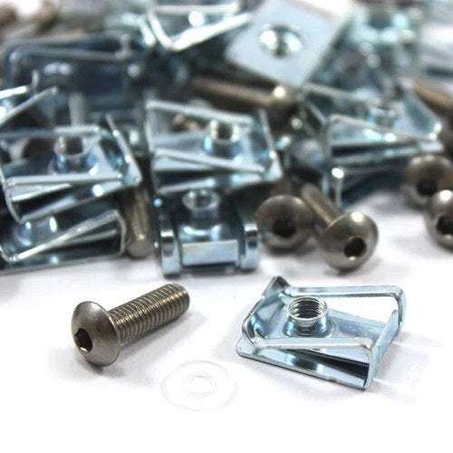 Pack of 25 Stainless Steel Bolts Spring U Nuts Clips m6 Fairing Panel Bolt Clip