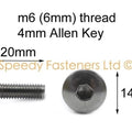 Polished Stainless Steel Pan Head Fairing Bolts M6 x 20mm - 10 Pack