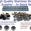 Triumph TT600 2000-2003 Stainless Fairing Bolts Clips Collars & Screen Bolt Kit