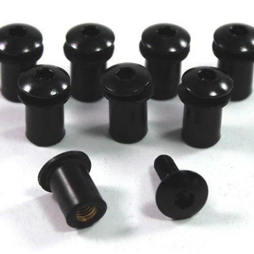 8x Black Aluminium Wind Shield Screen Bolts Kit Aprilia Rsv 1000 RS 50 250 RS250