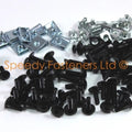 Yamaha Thunderace Yzf 1000 Black Anodised Aluminium Fairing Bolt Clips Bolts Kit