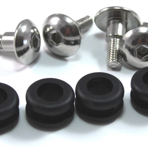 4x m6 Stainless Lower Fairing Shoulder Bolts & Grommets for Suzuki GSX-R750 Gsxr