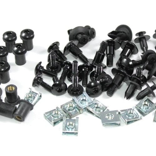Honda Cbr 600 F2 Black Aluminium Fairing Bolts Clips & Dzus Studs Bolt CBR600F2
