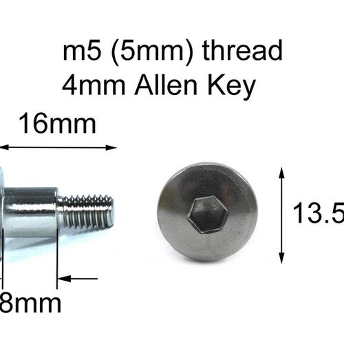 2x Suzuki Stainless Fairing Bolts m5 x 16mm with 8mm Shoulder 09139-05055