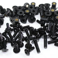 Kawasaki 636 Ninja ZX-6R 2005-2008 Black Aluminium Fairing Screen Bolt Kit ZX6R