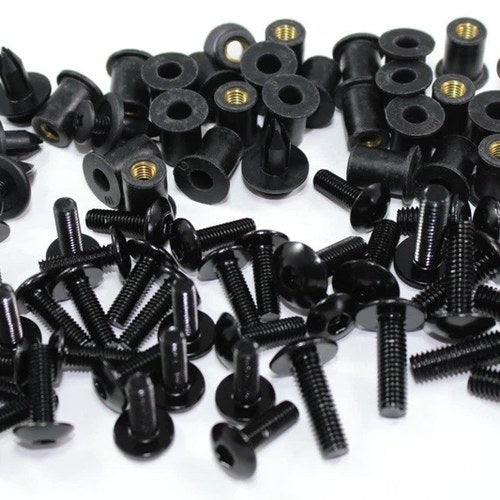 Kawasaki Ninja ZX-10R 2020+ Black Aluminium Fairing & Screen Bolt Screw Kit