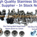 Yamaha Tzr 250 1991-1996 3XV Stainless Fairing & Screen Bolts + Dzus Kit SP Spr