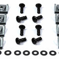 8x Black 17mm Dzus Fasteners Allen Hex Head Slide Clip Motorcycle Fairing Panel