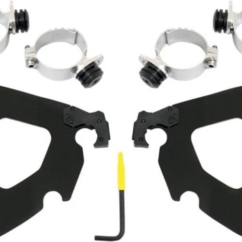 Memphis Shades MEB1993 Black Gauntlet Fairing Hardware Kit for Street Bob & Fxd