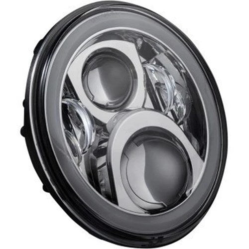 Custom Dynamics CD-7-14-C Chrome 7" Halo Headlamp for 14-21 Touring & 00-17 Flst