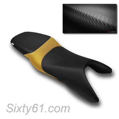 Honda Cbr 600 f4i Seat Cover 2004 2005 2006 Black Carbon Fiber Yellow Luimoto