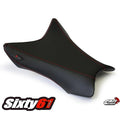 Kawasaki ZX10R Seat Cover 2011-2016 2017 2018 2019 2020 Black Red Stitch Luimoto