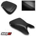 Yamaha R6 Seat Covers 2003 2004 2005 Black Carbon Fiber Look Front Rear Luimoto