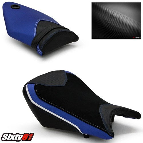 BMW S1000RR Seat Covers 2012 2013 2014 HP4 Black Blue Front Rear Luimoto