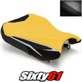 Suzuki Gsxr 600 Seat Cover 2011-2024 2025 2026 Luimoto Sport Black Yellow Rider