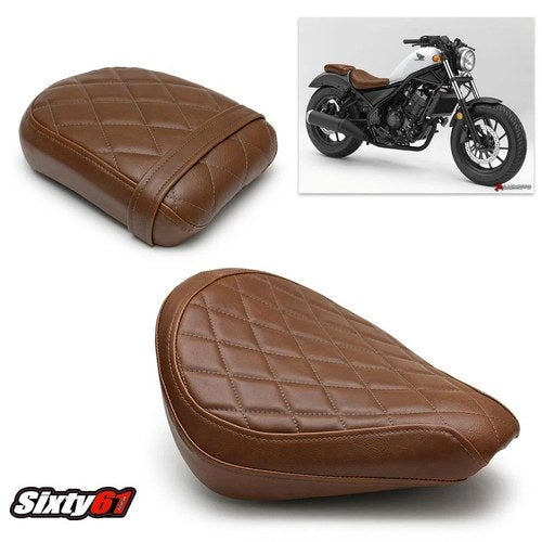 Honda Rebel 300 500 Seat Covers 2017-2023 2024 Luimoto Front Rear Brown Vintage