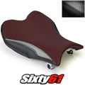 Gsxr 1000 Seat Cover 2009-2016 Suzuki Burgundy Red Black Silver Rider Luimoto