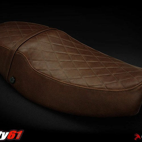 Triumph Thruxton Seat Cover 2004-2015 Dark Vintage Brown Luimoto Leather Look