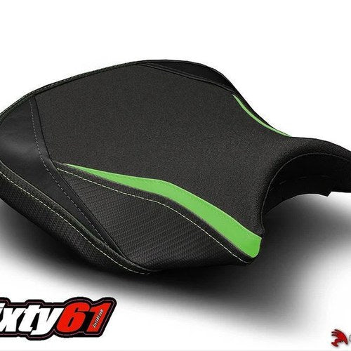 Kawasaki 650 Z650 Seat Cover 2017 2018 2019 Luimoto Black Green Front Rider