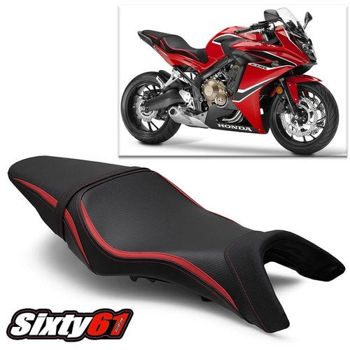 Honda CBR650F CB650F Seat Cover 2014 2015 2016 2017 2018 Red Tec-Grip Luimoto