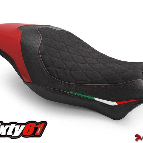 Seat Cover for Ducati Monster 821 1200 2017-2020 2021 Black Red Luimoto Rider